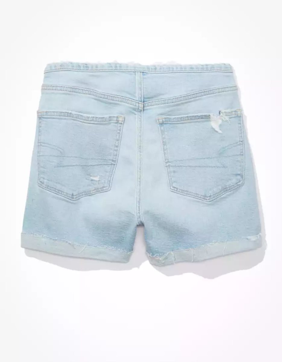 Shorts American Eagle AE Stretch Denim Mom Lavage Clair Femme | VCC-64152631